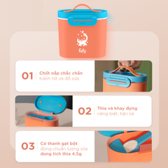 Hộp Đựng Sữa Bột Cho Bé 600ml Fatzbaby FB8201SS - Đồ Dùng Tiện Lợi, Chống Ẩm, Kín Khí, Bảo Quản Tốt Ngũ Cốc & Bột Ăn Dặm