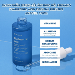 (Hàng nhập khẩu) Serum cấp ẩm phục hồi Bergamo Hyaluronic Acid Essential Intensive Ampoule