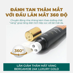 (Hàng nhập khẩu) Tinh chất dưỡng da vùng mắt Bergamo 24K Luxury Gold Eye Serum