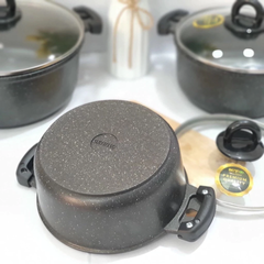 (Hàng nhập khẩu) Bộ nồi chảo 4 món đá đúc đáy từ Bennix Terra BN-01HOME