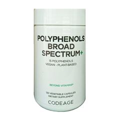 Viên Uống Chống Nắng Polyphenols Broad Spectrum Codeage - Bảo Vệ Da Từ Tia UVA, UVB và Tổn Thương Môi Trường - Hộp 120 Viên