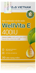 WellVita E 400IU - Viên uống hỗ trợ trẻ hóa và làm đẹp da