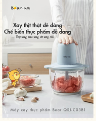Máy xay thực phẩm đa năng Bear QSJ-C03B1 công suất 300W