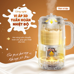 Máy làm sữa hạt Masuto MSLoveLux nắp vi áp suất 1L