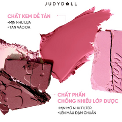 (Hàng nhập khẩu) Bảng Phấn Má Hồng Judydoll Bắt Sáng Tông Lì Blush&Highlight Palette