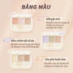 (Hàng nhập khẩu) Bảng kem che khuyết điểm 3 ô Judydoll Concealer Palette