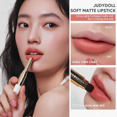 (Hàng nhập khẩu) Son thỏi lì 2 đầu Judydoll Soft Matte Lipstick 03 High Tea