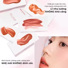 (Hàng nhập khẩu) Son kem lì Judydoll Matte Watery Tint M04 Falling Maple màu đỏ nâu