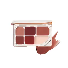 (Hàng nhập khẩu) Bảng son 6 ô đa năng Judydoll Lip Palette kèm cọ