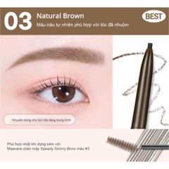 (Hàng nhập khẩu) Chì kẻ mày Peripera Speedy Skinny Brow