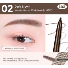 (Hàng nhập khẩu) Chì kẻ mày Peripera Speedy Skinny Brow