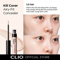 (Hàng nhập khẩu) Kem Che Khuyết Điểm Tự Nhiên Clio Kill Cover Airy Fit