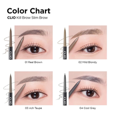 (Hàng nhập khẩu) Chì Kẻ Mày Siêu Mảnh Clio Kill Brown Slim Brown