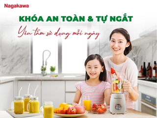 Máy xay sinh tố 2 cối Nagakawa NEB3232 công suất 350W