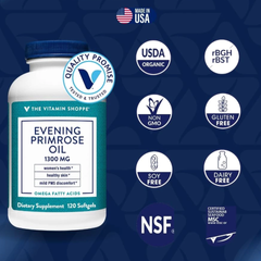 (Hàng nhập khẩu) Tinh dầu hoa anh thảo The Vitamin Shoppe Evening Primrose Oil