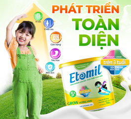 Sữa Etomil 5X Grow hỗ trợ tăng chiều cao cho trẻ trên 3 tuổi