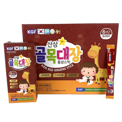 (Hàng nhập khẩu) Nước Hồng Sâm Baby KGF Kids Red Ginseng Stick Hộp 30 gói