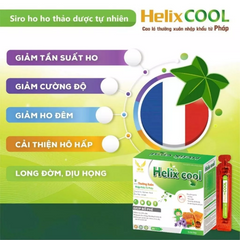Siro Hỗ Trợ Bổ Phế Helix Cool - Giảm Ho, Dễ Uống Cho Người Lớn & Trẻ Em Từ 6 Tháng Tuổi, Hộp 20 Ống 10ml