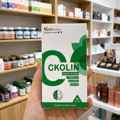 Viên uống hỗ trợ tăng tuần hoàn não Ckolin KenPharma - Tăng cường trí nhớ, giảm nhức đầu, hỗ trợ sức khỏe não bộ - Hộp 30 viên