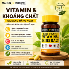 Viên Bổ Sung Vitamin Tổng Hợp Mason Natural Daily - Hộp 60 Viên Giúp Tăng Cường Sức Khỏe & Miễn Dịch Ấn Tượng