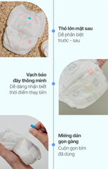(Hàng nhập khẩu) Bỉm quần bé gái Momo Rabbit size M 5-9kg