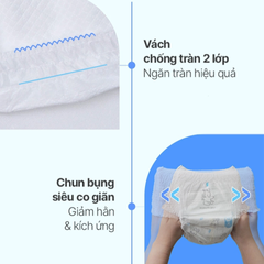 (Hàng nhập khẩu) Bỉm quần bé trai Momo Rabbit size M 5-9kg