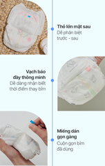(Hàng nhập khẩu) Bỉm quần bé trai Momo Rabbit size M 5-9kg