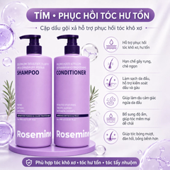 (Hàng nhập khẩu) Cặp dầu gội xả phục hồi tóc Rosemine màu tím