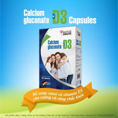 (Hàng nhập khẩu) Viên uống bổ sung canxi & vitamin D3 Doctor Health Calcium Gluconate + D3