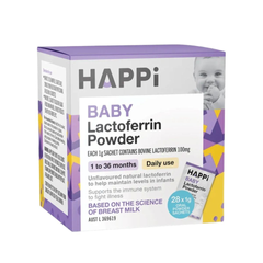 (Hàng nhập khẩu) Bột hỗ trợ tăng đề kháng Happi Baby Lactoferrin Powder cho bé