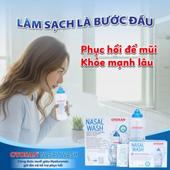 (Hàng nhập khẩu) Bộ bình rửa mũi kèm 30 gói muối Otosan Nasal Wash Kit