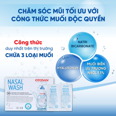 (Hàng nhập khẩu) Muối rửa mũi Otosan Nasal Wash hộp 30 gói