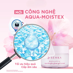 (Hàng nhập khẩu) Kem hỗ trợ dưỡng trắng da ban đêm Senka Aqua Bright Glow Gel Cream