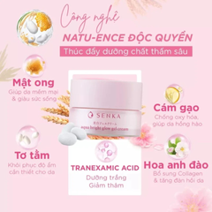 (Hàng nhập khẩu) Kem hỗ trợ dưỡng trắng da ban đêm Senka Aqua Bright Glow Gel Cream