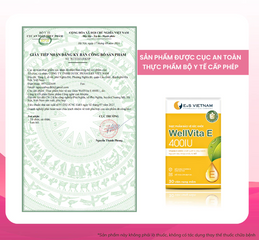 WellVita E 400IU - Viên uống hỗ trợ trẻ hóa và làm đẹp da