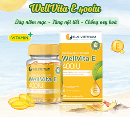 WellVita E 400IU - Viên uống hỗ trợ trẻ hóa và làm đẹp da
