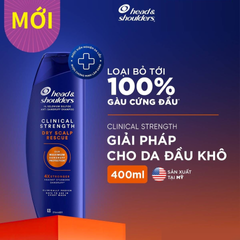 Dầu gội Head & Shoulders Clinical Strength 400ml - Giải pháp trị gàu hiệu quả, làm sạch sâu để tóc khỏe mạnh, mượt mà.