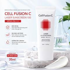 (Hàng nhập khẩu) Kem chống nắng cho da nhạy cảm Cell Fusion C Laser Sunscreen 100 SPF 50+ 35ml