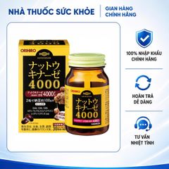 [Date T6/2027] Viên Uống Orihiro Nattokinase 4000FU Nhật Bản - Bổ Não, Tăng Cường Trí Nhớ, Hỗ Trợ Tuần Hoàn Máu