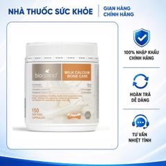 [Nhập khẩu] Viên uống bổ sung Canxi Bio Island Milk Calcium Bone Care 150 viên - Hỗ trợ sức khỏe xương và răng chắc khỏe với vitamin D3, K2.