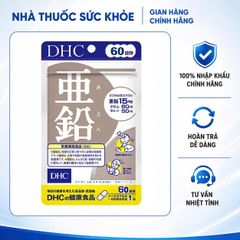 [Nhập khẩu] Viên uống bổ sung kẽm DHC Zinc Nhật Bản 60 viên - Tăng cường sức khỏe, làm đẹp da, hỗ trợ dị ứng và mụn hiệu quả