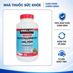[Hàng nhập khẩu] Viên uống Glucosamine Kirkland HCL 1500mg với MSM 1500mg - Hỗ trợ xương khớp, hộp 375 viên cho người lớn