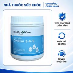 [Nhập khẩu] Viên Uống Omega 3-6-9 Healthy Care Ultimate Hộp 200 Viên - Hỗ Trợ Tim Mạch, Sức Khỏe Xương Khớp và Làm Đẹp Da