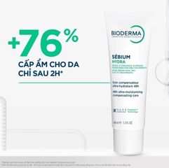 Kem Dưỡng Ẩm Bioderma Sébium Hydra - Cấp Nước Cho Da Khô, Mụn, Giảm Đỏ Rát 40ml - Chăm Sóc Da Chuyên Sâu, Không Gây Mụn