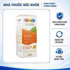 [Hàng nhập khẩu] Siro Pediakid 22 Vitamines cho trẻ từ 6 tháng - Vitamin tổng hợp 22 loại, dễ uống vị cam và mơ, tăng cường sức đề kháng, phát triển toàn diện.