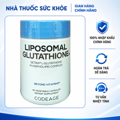 (Hàng nhập khẩu) Viên uống trắng da Codeage Liposomal Glutathione 500mg - Hỗ trợ dưỡng trắng da, giảm nám và tàn nhang hiệu quả
