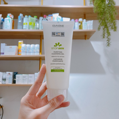 (Hàng nhập khẩu) Sữa Rửa Mặt BABE Stop AKN Gel 200ml - Làm Sạch Dịu Nhẹ, Kiểm Soát Dầu, Ngăn Mụn Tái Phát, Làm Sáng Da