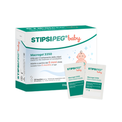 Bột hỗ trợ nhuận tràng Stipsipeg Baby Macrogol 3350 cho trẻ từ 6 tháng - Làm mềm phân, hỗ trợ tiêu hóa tự nhiên hiệu quả và an toàn.