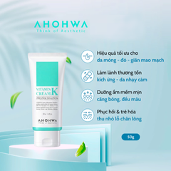 (Hàng nhập khẩu) Kem dưỡng phục hồi da Ahohwa Vitamin K Cream 50g - Làm dịu da nhạy cảm, kích ứng, phục hồi cho da yếu