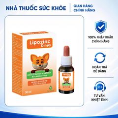 [Hàng nhập khẩu] Kẽm Hữu Cơ Cho Bé Lipozinc Drops 30ml - Hỗ Trợ Tiêu Hóa, Tăng Cường Đề Kháng, Dễ Dùng Cho Trẻ Em